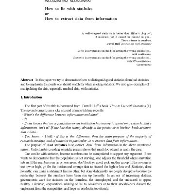 خرید و دانلود نسخه کامل کتاب How to lie with statistics or How to extract data from information