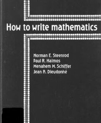 خرید و دانلود نسخه کامل کتاب How to write mathematics