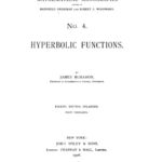 خرید و دانلود نسخه کامل کتاب Hyperbolic Functions, Fourth Edition