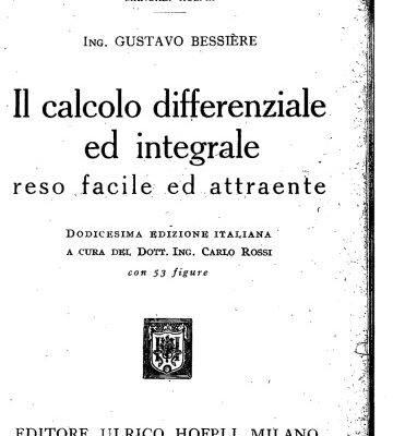 خرید و دانلود نسخه کامل کتاب Il Calcolo Differenziale ed Integrale reso Facile ed Attraente
