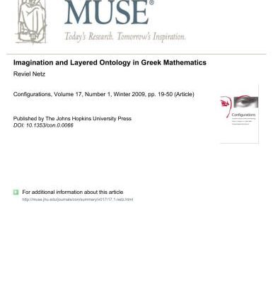 خرید و دانلود نسخه کامل کتاب Imagination and Layered Ontology in Greek Mathematics Reviel Netz