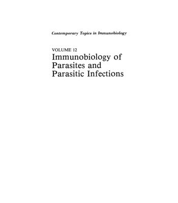 خرید و دانلود نسخه کامل کتاب Immunobiology of Parasites and Parasitic Infections