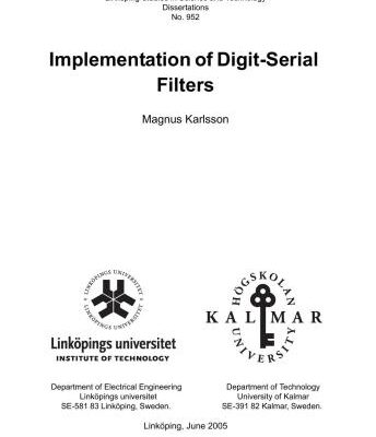 خرید و دانلود نسخه کامل کتاب Implementation of Digit-Serial Filters