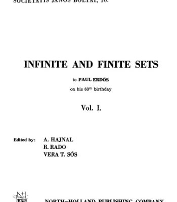 خرید و دانلود نسخه کامل کتاب Infinite and Finite Sets: To Paul Erdös on his 60th birthday