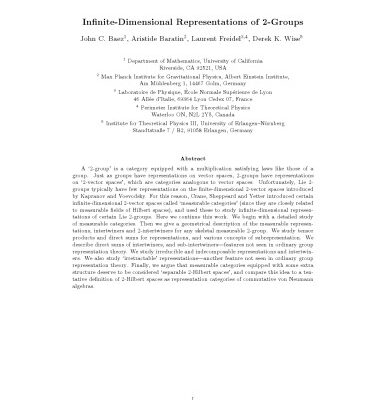 خرید و دانلود نسخه کامل کتاب Infinite-Dimensional Representations of 2-Groups