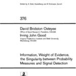 خرید و دانلود نسخه کامل کتاب Information Weight of Evidence the Singularity between Probability Measures and Signal Detection