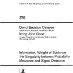 خرید و دانلود نسخه کامل کتاب Information, weight of evidence, the singularity between probability measures and signal detection
