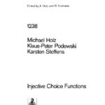 خرید و دانلود نسخه کامل کتاب Injective Choice Functions