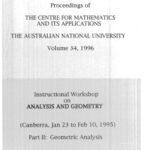 خرید و دانلود نسخه کامل کتاب Instructional Workshop on Analysis and Geometry, Canberra, Jan 23 to Feb 10, 1995 Part 2 Geometric analysis
