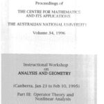 خرید و دانلود نسخه کامل کتاب Instructional Workshop on Analysis and Geometry, Canberra, Jan 23 to Feb 10, 1995, Part 3 Operator theory and nonlinear analysis