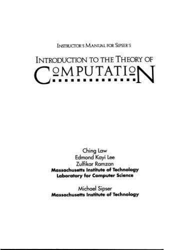 خرید و دانلود نسخه کامل کتاب Instructor’s Manual for Sipser’s Introduction to the Theory of Computation_68a15ae115873.jpeg خرید و دانلود نسخه کامل کتاب Instructor’s Manual for Sipser’s Introduction to the Theory of Computation