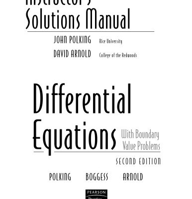 خرید و دانلود نسخه کامل کتاب Instructors Solutions Manual for Differential Equations with Boundary Value Problems, 2 E
