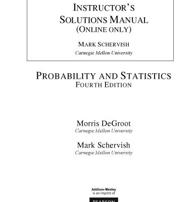 خرید و دانلود نسخه کامل کتاب Instructor’s Solutions Manual for Probability and Statistics