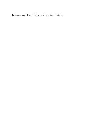 خرید و دانلود نسخه کامل کتاب Integer and Combinatorial Optimization