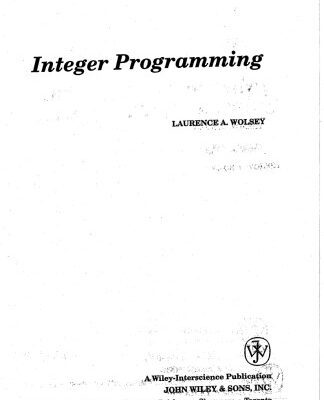 خرید و دانلود نسخه کامل کتاب Integer Programming