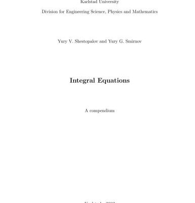 خرید و دانلود نسخه کامل کتاب Integral Equations: A compendium