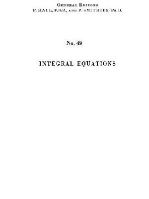 خرید و دانلود نسخه کامل کتاب Integral Equations