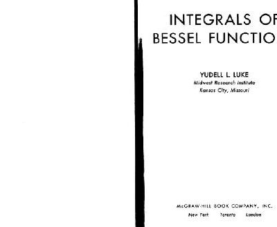 خرید و دانلود نسخه کامل کتاب Integrals of Bessel functions