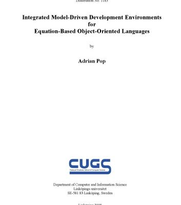 خرید و دانلود نسخه کامل کتاب Integrated model-driven development environments for equation-based object-oriented languages