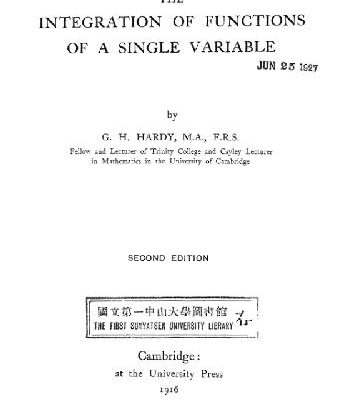 خرید و دانلود نسخه کامل کتاب Integration of functions of single variable