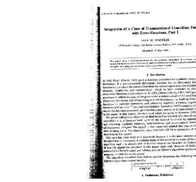 خرید و دانلود نسخه کامل کتاب Integration of transcendental Liouvillian functions