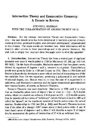 خرید و دانلود نسخه کامل کتاب Intersection theory and enumerative geometry: a decade in review
