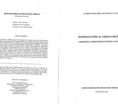 خرید و دانلود نسخه کامل کتاب Introducción al griego micénico  Gramática, Selección de textos y glosario