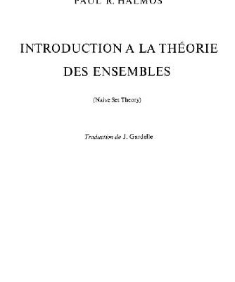 خرید و دانلود نسخه کامل کتاب Introduction a la theorie des ensembles