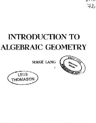 خرید و دانلود نسخه کامل کتاب Introduction to algebraic geometry