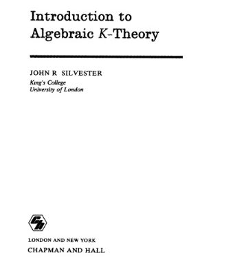 خرید و دانلود نسخه کامل کتاب Introduction to algebraic K-theory