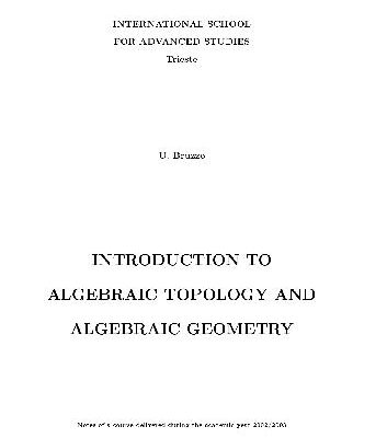 خرید و دانلود نسخه کامل کتاب Introduction to Algebraic Topology and Algebraic Geometry
