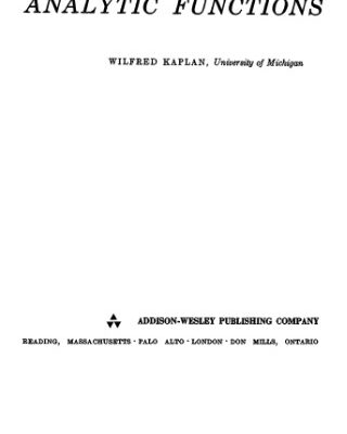 خرید و دانلود نسخه کامل کتاب Introduction to Analytic Functions (Addison-Wesley Series in Mathematics)