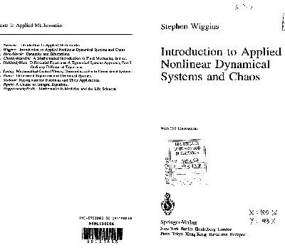 خرید و دانلود نسخه کامل کتاب Introduction To Applied Nonlinear Dynamical System And Chaos