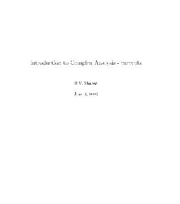 خرید و دانلود نسخه کامل کتاب Introduction to complex analysis