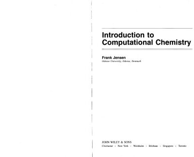 خرید و دانلود نسخه کامل کتاب Introduction to Computation Chemistry Jensen