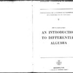 خرید و دانلود نسخه کامل کتاب Introduction to differential algebra