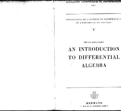 خرید و دانلود نسخه کامل کتاب Introduction to differential algebra