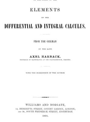 خرید و دانلود نسخه کامل کتاب Introduction to elements of differential and integral calculus (1891)