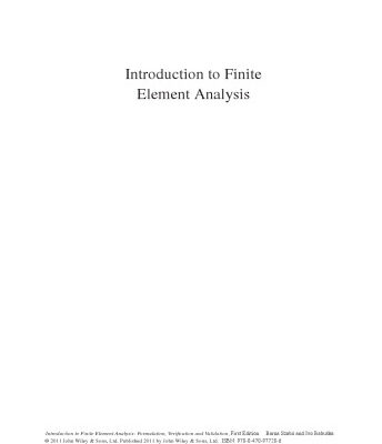 خرید و دانلود نسخه کامل کتاب Introduction to Finite Element Analysis: Formulation, Verification and Validation (Wiley Series in Computational Mechanics)