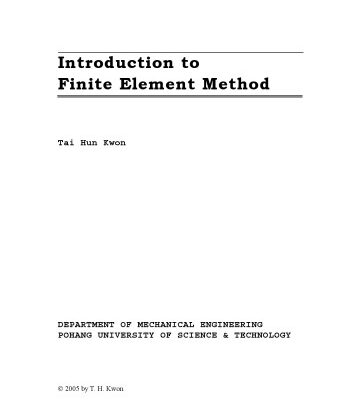 خرید و دانلود نسخه کامل کتاب Introduction to Finite Element Method