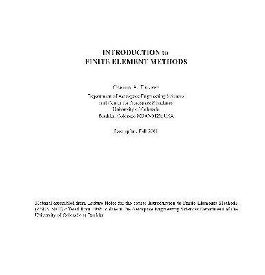خرید و دانلود نسخه کامل کتاب Introduction to finite element methods