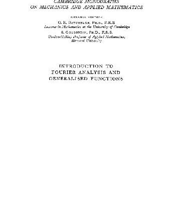 خرید و دانلود نسخه کامل کتاب Introduction to Fourier Analysis and Generalised Functions