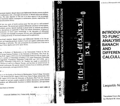خرید و دانلود نسخه کامل کتاب Introduction to Functional Analysis: Banach Spaces and Differential Calculus