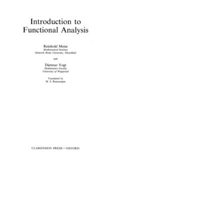 خرید و دانلود نسخه کامل کتاب Introduction to Functional Analysis