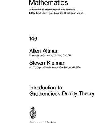 خرید و دانلود نسخه کامل کتاب Introduction to Grothendieck Duality Theory