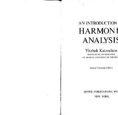 خرید و دانلود نسخه کامل کتاب Introduction to Harmonic Analysis