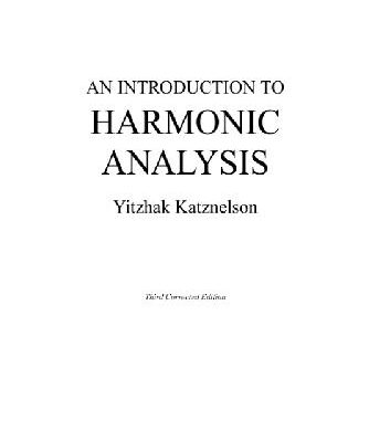 خرید و دانلود نسخه کامل کتاب Introduction to Harmonic Analysis