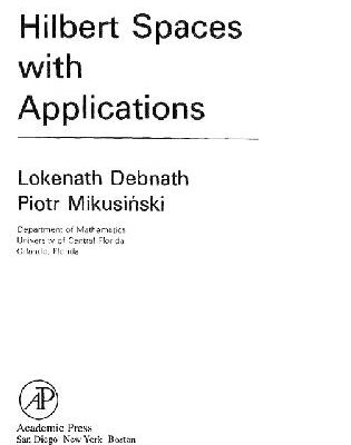 خرید و دانلود نسخه کامل کتاب Introduction to Hilbert Spaces with Applications