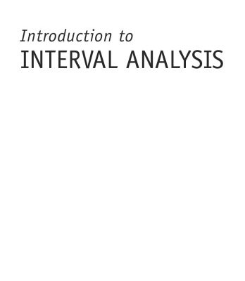 خرید و دانلود نسخه کامل کتاب Introduction to interval analysis