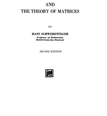 خرید و دانلود نسخه کامل کتاب Introduction to Linear Algebra and the Theory of Matrices